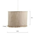 thumbnail image 4 of Fennco Styles Stonewashed Fringe Linen Lamp Shade with Uno Fitter - Natural Drum Lamp Shade for Table Lamp, Floor Pendant Light, Chandelier Décor 18''H x 12''W x 12''D, 4 of 4