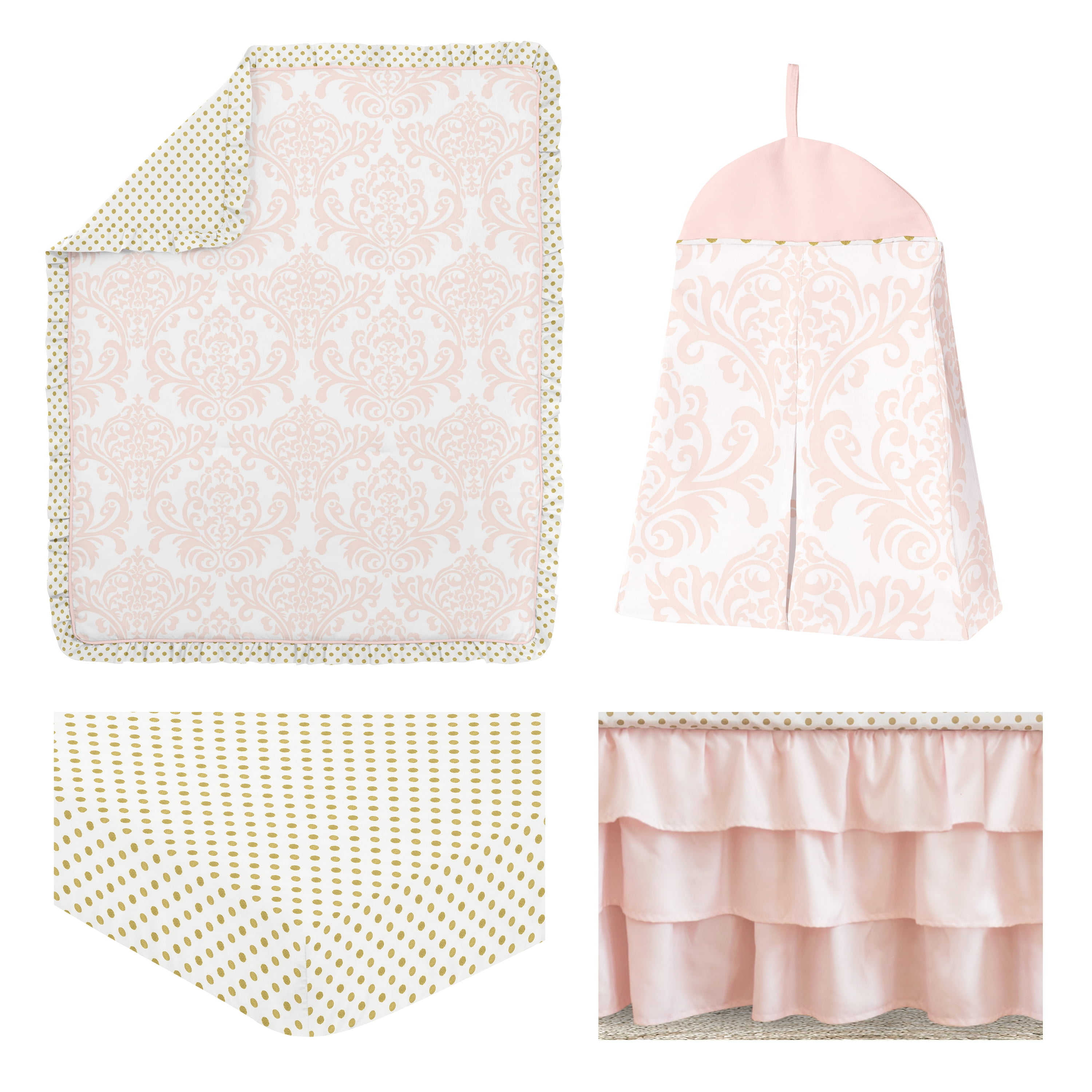 Sweet Jojo Designs Amelia Pink 4 Piece Crib Bedding Set