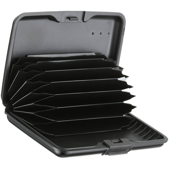 Tarjetero Invicta IMP300 de plástico negro con 7 ranuras