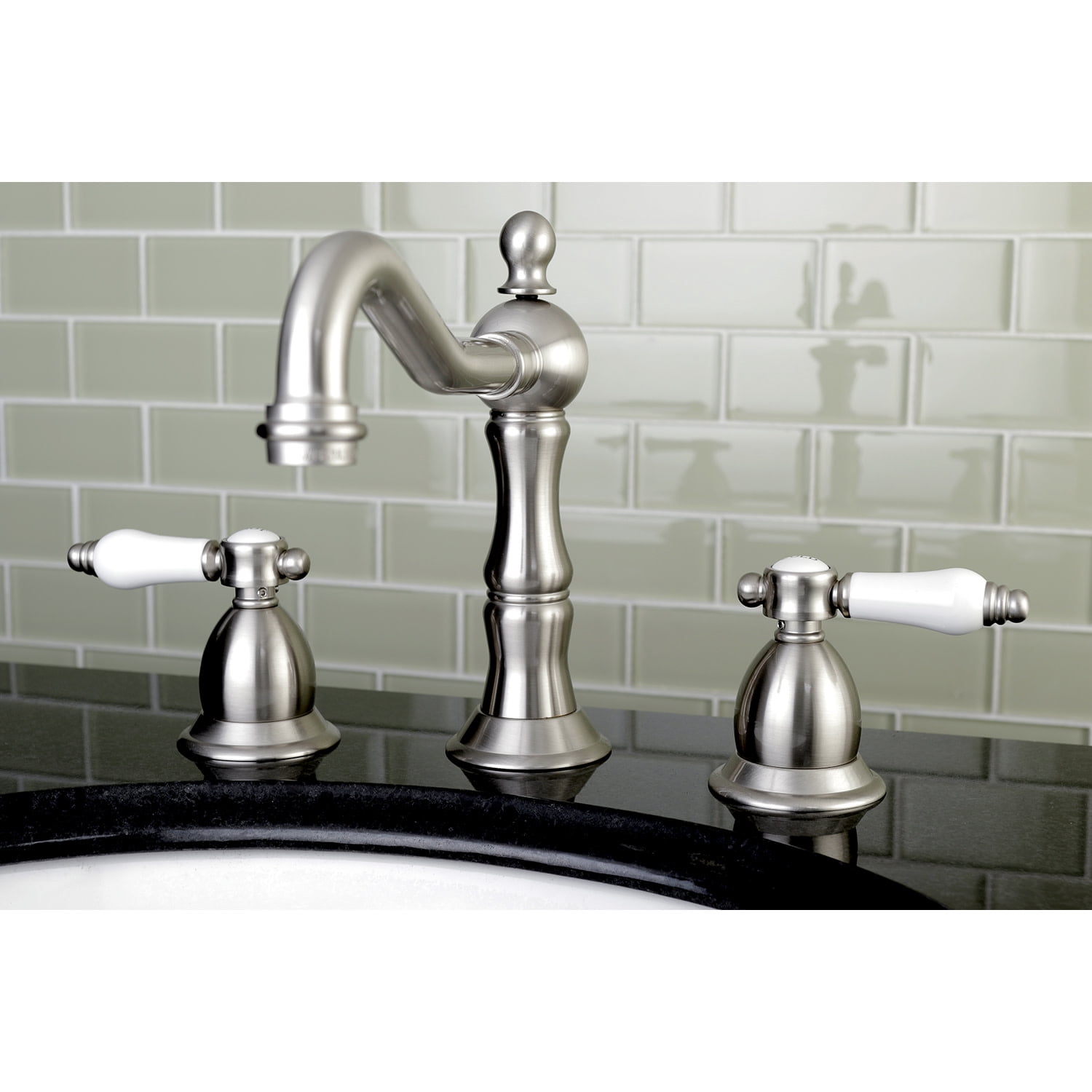 Kingston Brass KS1978BPL 8 in. Widespread Bathroom Faucet, Brushed Nickel