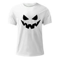 thumbnail image 4 of Mens Tshirts Halloween Theme Expression Printed Solid Color Short Sleeve Crew Neck Tops Comfortable Loose Casual Mens T-Shirts White L, 4 of 4