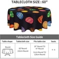 thumbnail image 4 of Easter Tablecloth Round 60 Inch Easter Eggs Table Cloth Gift Cute Bunny Easter Table Clothes Reusable Circle Table Cover for Dining Room Home Decor, 4 of 6