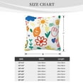 thumbnail image 4 of ZICANCN Cartoon Sketch Sun Doodle Throw Pillow Covers, Bed Couch Sofa Knit Decorative Pillow Covers for Living Room Farmhouse, 12"x12", 4 of 8