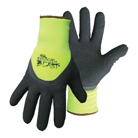 

Boss Manufacturing 656710 Arctik Blast High-Vis Textured Latex Palm Glove- Black Green- Large