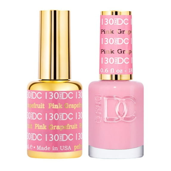 PinK Grapefruit #130 & Matching Polish Set - DND Gel & Lacquer