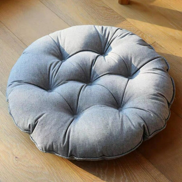 4 Pack Cotton Cushion Breathable Chair Seat Pads Sitting Floor Pillow with  Tie