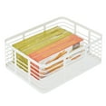 thumbnail image 6 of mDesign Large Steel Metal Kitchen Organizer Basket with Handles, 6 Pack, White, 6 of 9