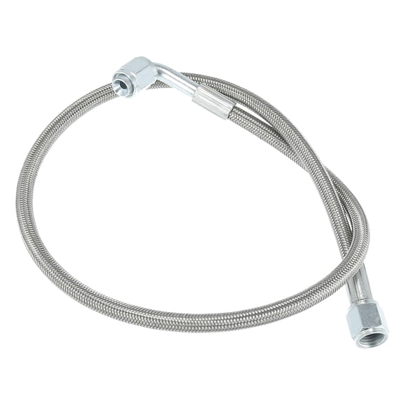 Unique Bargains 4AN Turbo Oil Feed Line 12' Stainless Steel AN4 90 Degree Straight Hose End Pressure Remote Turbocharger Line