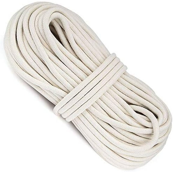 3/8 Inch x Feet Natural Cotton Rope, White Heavy Duty Clothesline Cord Craft Knitting Thread String Wall Hanging Rope for Plant Mirror Garden DIY Decoration Hanger$$Home Decor, Kitchen, & Other