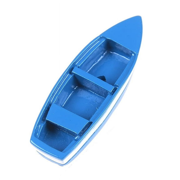 Resin mini boat decoration statues home landscape exquisite creative blue