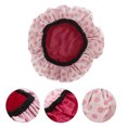1 Pc Women Durable Dots Shower Cap for Bathroom Vacation Hotel Travel