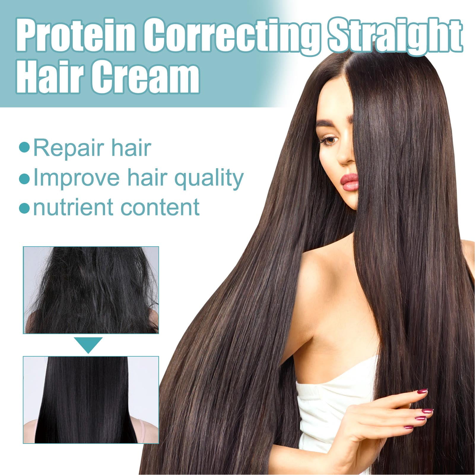 Hair Straightener Cream Protein Hair Straightener Cream Hair Styling Straightening Cream Protein Correcting Hair Straightening Cream Nourishing Frizz