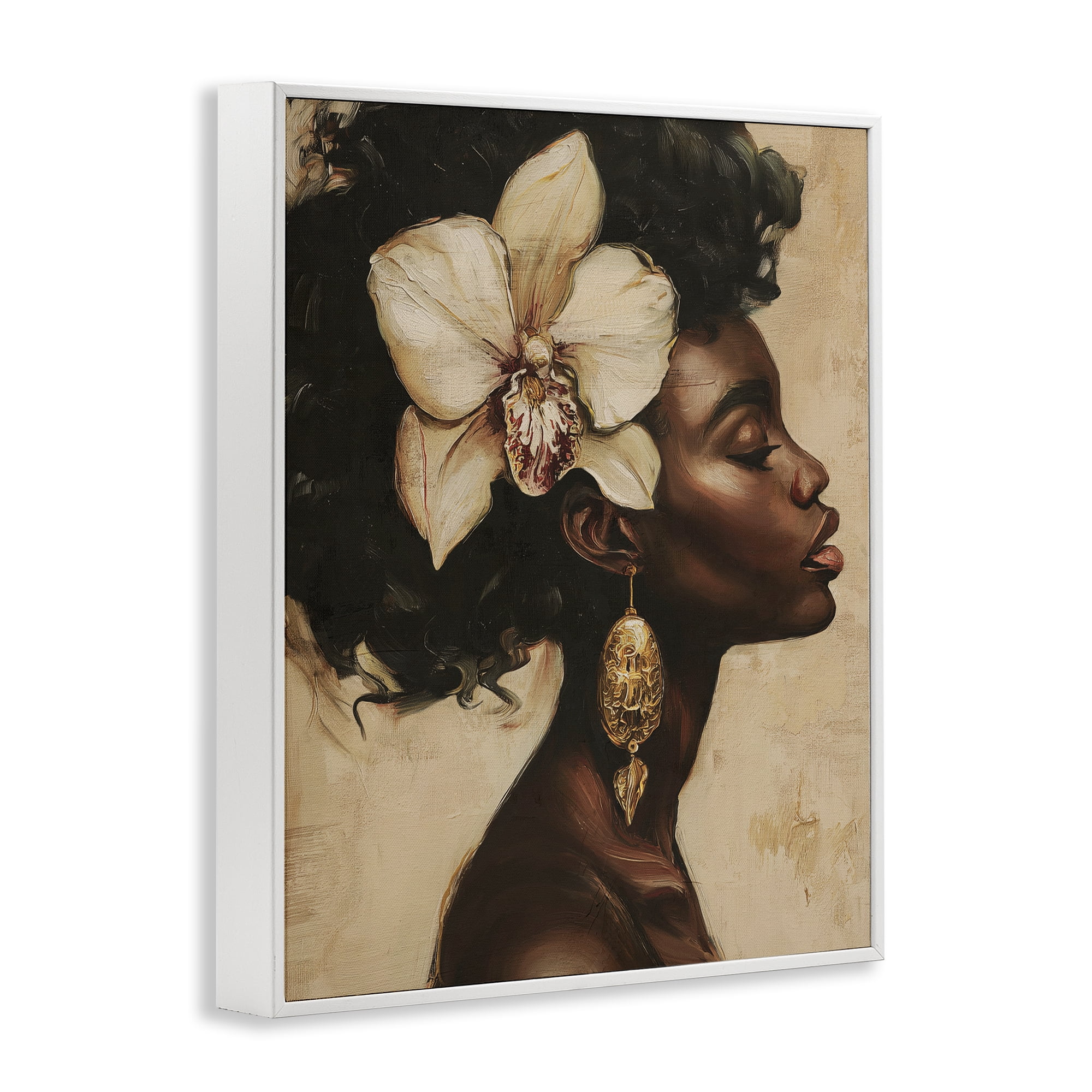 Stupell Industries Orchid Majesty Portrait White Framed Giclee Art, design by Svetlana Aleynikova