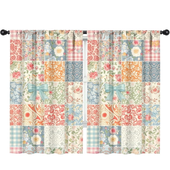 Pioneer Flower Floral Print Pattern Teens Curtains,Teens Insulated Curtains Set Of 2,Bedroom Essentials,Toddler Room Decor 52"x84"