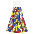 thumbnail image 7 of Yayeee Kitchen Hanging Hand Towels Set of 2 with Loop Bathroom Absorbent Tie Towel, Art Triangles, 7 of 7