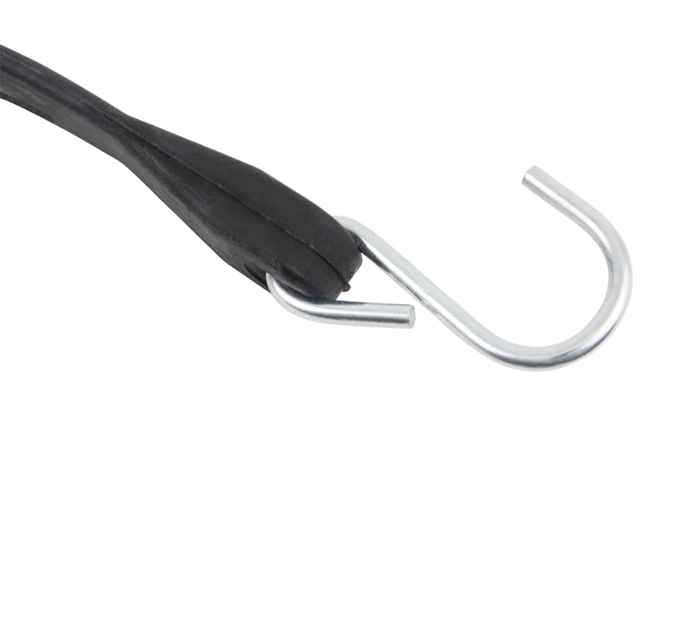 (100 Pack) 31" Natural Rubber Tarp Bungee Straps Tie Down Cords S Hooks Heavy Duty Ideal for Securing Tarps