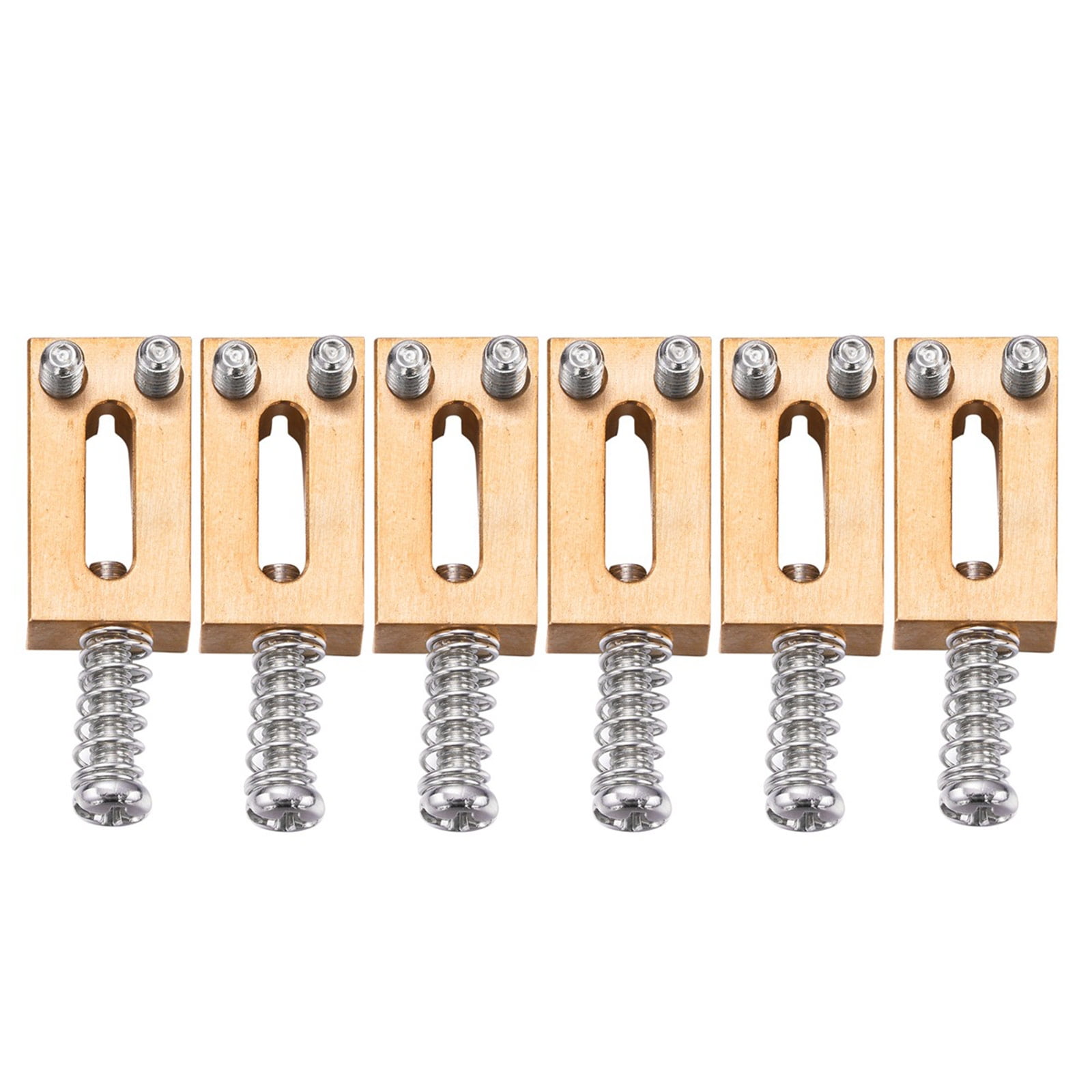 6Pcs 10.5mm Guitar Bridge Saddles Brass Tremolo Bridges Saddle Electric Guitar Bridge Saddles Guitar Parts Replacements