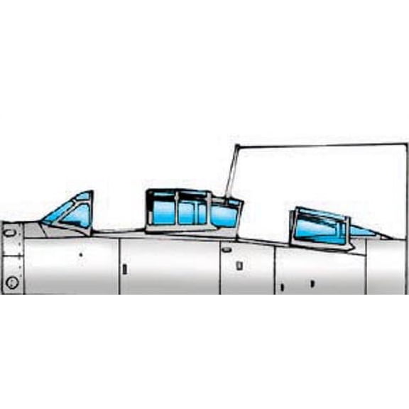 Aichi M6A1 Seiran Vacuform Canopy for Tamiya (1/48 model kit accessory)