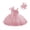 Girls Dresses Pink, variant on Cute Prom Tutu-Dresses for Girls with Hairbands 6M-3Y Toddlers Kids Trendy High Waisted A-Line Solid Birthday Party Flower Girl Dress