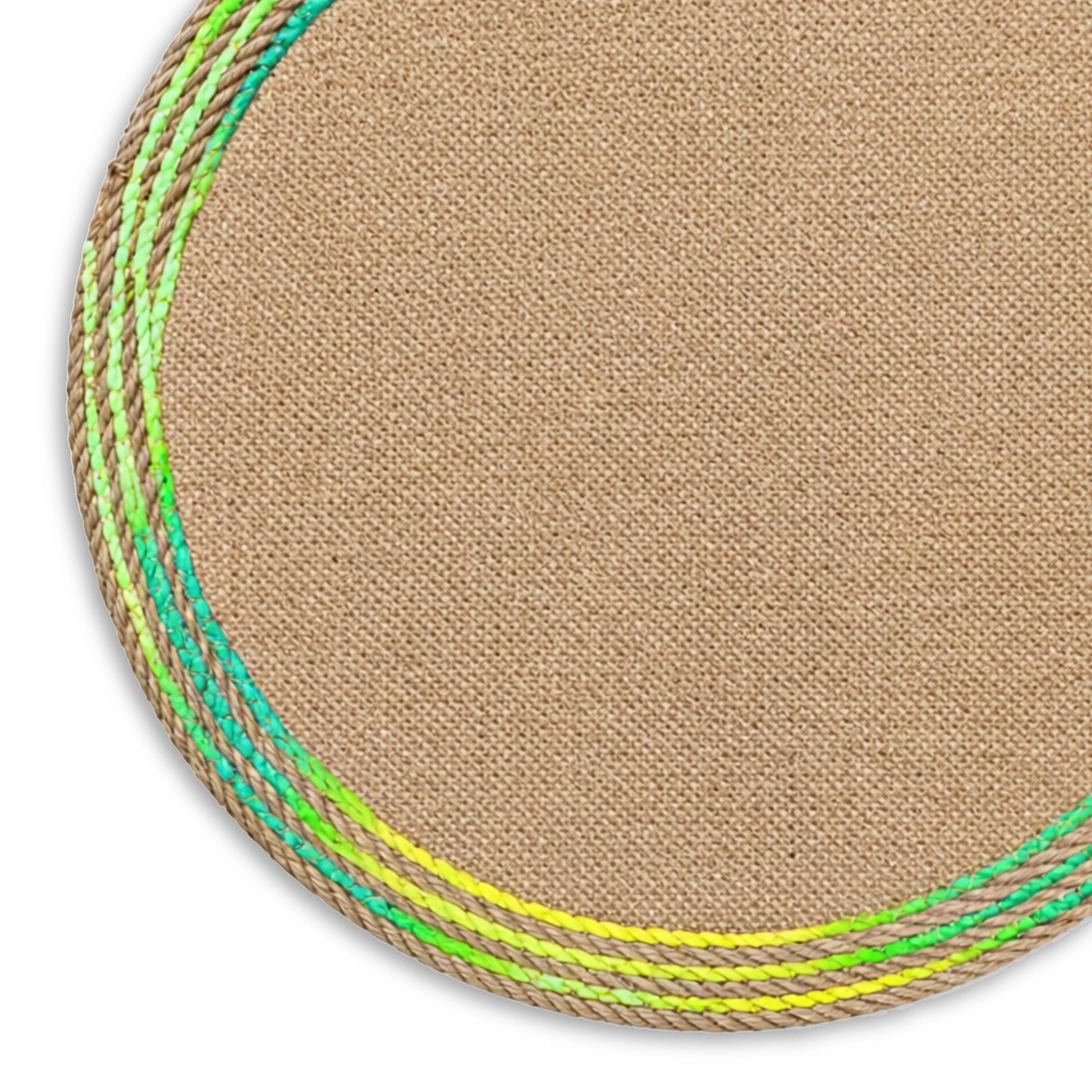 Dainty Home Set of 4 Placemats | Elegant and Durable | 15x15 in Round Woven Non-Slip Washable Place Mats | Tear-Resistant Heat | Resistant Placemats