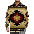 thumbnail image 6 of ZCFZJW Mens Western Aztec Jacket Vintage Print Sherpa Jackets Men Fall Winter Sherpa Fleece Lined Ethnic Style Casual Zipper Fuzzy Warm Outwear Coat with Pocket Brown S, 6 of 8