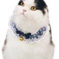 thumbnail image 1 of Dog saliva towel with bell cute cat bib scarf cat lace bib, 1 of 5