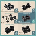 thumbnail image 4 of Lifepro Adjustable Dumbbell Set 15lb with Rack – Adjustable Dumbbells Set for Home Gym, Quick-Adjust Weights Dumbbells Set for Men & Women, 4 of 9