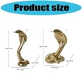 thumbnail image 3 of Resin Cobras Figurines Snake Statues Shelf Decors Accent Snake Decorative Objects Tabletop Centerpieces Home Decorations, 3 of 8