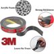 thumbnail image 3 of Extra Strong Double Sided Adhesive Tape X 10mm Black Waterproof High Temperature Resistance For Indoor Outdoor, 1pcs, 3 of 5