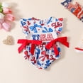 thumbnail image 2 of TOWED22 Newborn Baby Girl Clothes Infant Romper Ruffle Sleeve Jumpsuit Summer Outfits for Girls White,0-3 M, 2 of 6