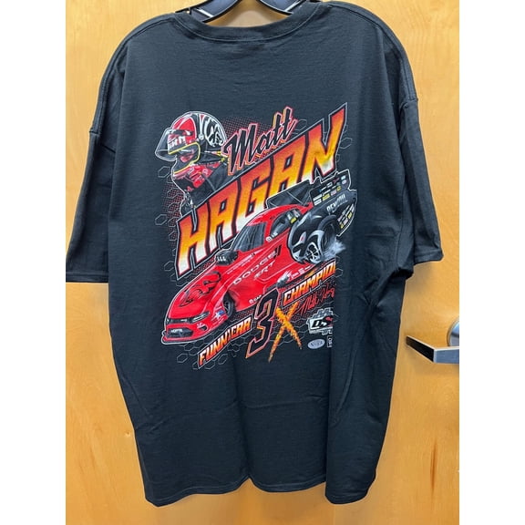 Matt Hagan Car 3x NHRA Drag Racing Champion Motorsport T-shirt