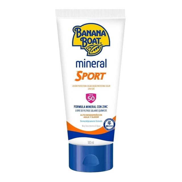 Protector solar Banana Boat mineral FPS 50 sport 180 ml