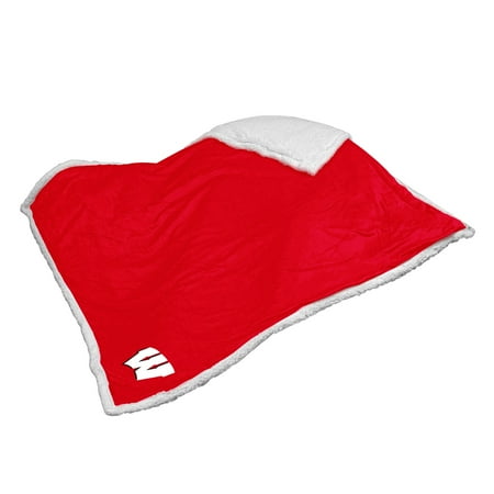 Wisconsin Blanket - Logo Chair NCAA Wisconsin Sherpa Blanket