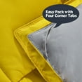 thumbnail image 6 of HIG Reversible Lightweight Comforter - All Season Down Alternative Comforter King Summer Duvet Insert Yellow Quilted Bedding Comforters with Corner Tabs King/Cal.King Size Yellow/Light Grey, 6 of 9