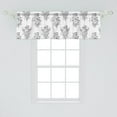 thumbnail image 2 of Ambesonne Floral Window Valance, Outline Wild Flowers Plants, 54" X 18", Charcoal Grey and White, 2 of 3