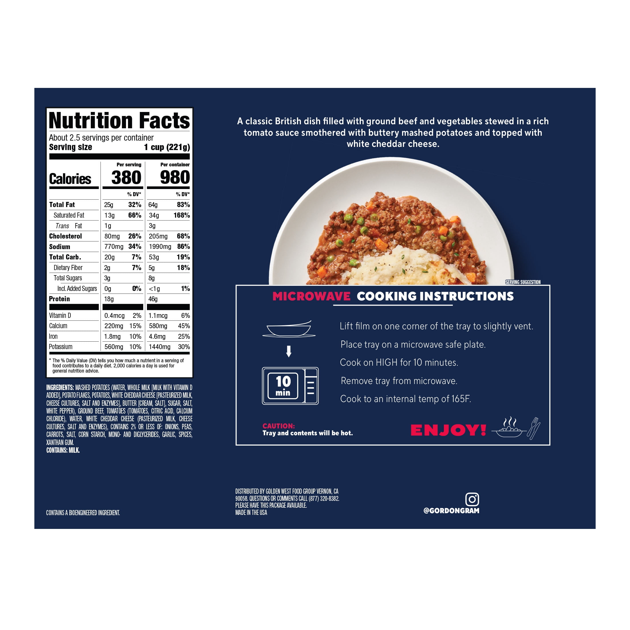 By Chef Ramsay Shepherd’s Pie, 20 oz, Multi-Serve (Frozen)