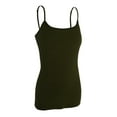 thumbnail image 3 of Emmalise PreTeen Training Bra Camisole Wireless Built in Fabric Support Cami (Olive, Small, 60-90 lbs), 3 of 4