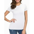 thumbnail image 5 of Fashion Casual Women's Crew neck Short Sleeve T-Shirt Basic Tee Tops, 5 of 6
