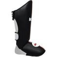 thumbnail image 6 of MRX Boxing & Fitness Shin Guard Pad MMA Muay Thai Kickboxing Training Large Black/White, 6 of 7