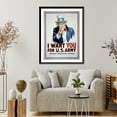 thumbnail image 4 of Historic Framed Print, I want you for U.S. Army nearest recruiting station.James Montgomery Flagg. - 3, 17-7/8" x 21-7/8", 4 of 9