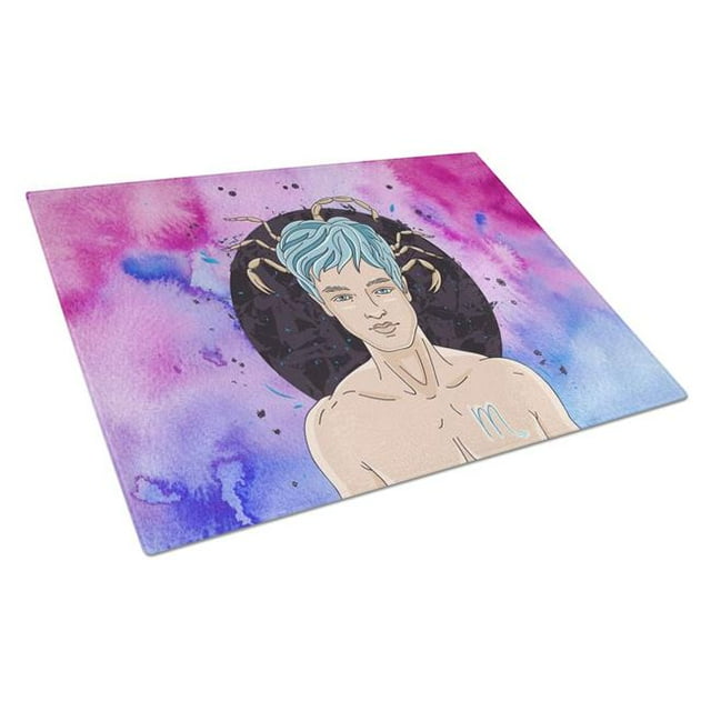 Carolines Treasures BB7324LCB Scorpio Zodiac Sign Glass Cutting Board - Large