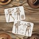 thumbnail image 4 of 2 plantillas de lazo de vaquera del oeste para pintar, 29,7 cm x 21 cm, reutilizables, de plástico, para dibujar sombreros vaqueros de vaquera, plantillas para manualidades con látigos y pintura., 4 of 9