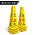 thumbnail image 5 of 8 NET 6-Pack Heavy Duty 36’’ Bright Yellow Caution Wet Floor Cones, 4-Sided Bilingual Caution Sign, Wet Floor Imprint| Cuidado Piso Mojado| Avoid Fall & Slip Accident, 5 of 7