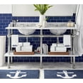 thumbnail image 2 of Simpli-Magic Bathroom Towel Set with Bath Towels, Hand Towels, and Washcloths, 8 Piece, White/Blue, 2 of 7