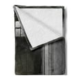 thumbnail image 2 of Industrial Soft Flannel Fleece Blanket, Enter of an Old Factory Building from 50s Broken Rusty Door Empty Storage Photo, Cozy Plush for Indoor and Outdoor Use, 60" x 80", Grey Brown, by Ambesonne, 2 of 5