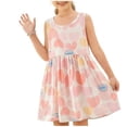 thumbnail image 2 of Little Girl'S Printed Sleeveless Casual Round Neck Dress, Summer Girls' Dress(Sizes 2-12), 2 of 6