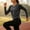 Dark Gray, variant on Womens Long Sleeve Athletic Shirts Crew Neck Side Drawstring Workout Tunic Top,Size M