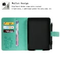 thumbnail image 2 of Dteck Folio Case For Amazon Kindle Paperwhite 6", Lightweight Embossed Butterfly PU Leather Flip Stand Case Cover with Card/Stlylus Holder,Green, 2 of 4