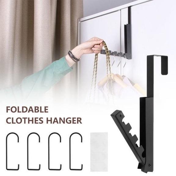 Everso 2024 NEW Retractable Clothes Laundry Drying Rack Wall Mounted Foldable Indoor Coat Door Hanger Hook