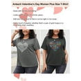 thumbnail image 6 of Anbech Love Heart Plus Size T-Shirts for Women Graphic Valentine's Day Short Sleeves Tees T-Shirt with Round Neck, 6 of 9